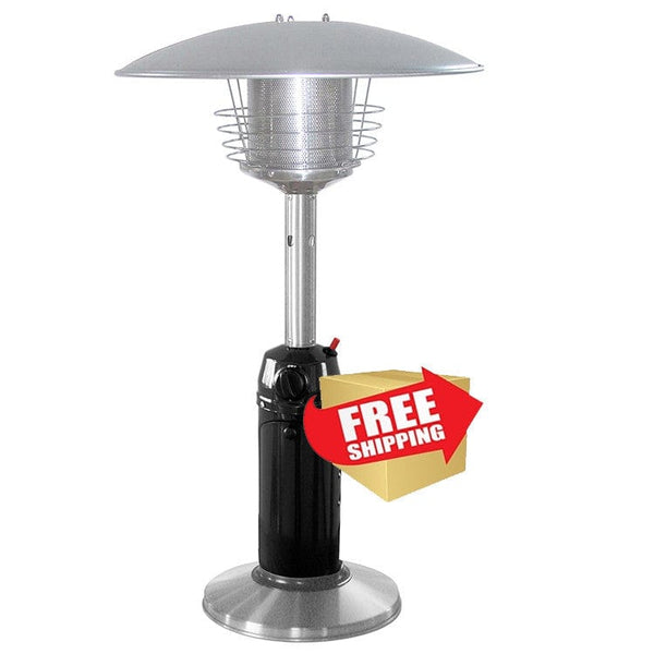 Black and Stainless Steel Tabletop Patio Heater - Outdoor Art Pros