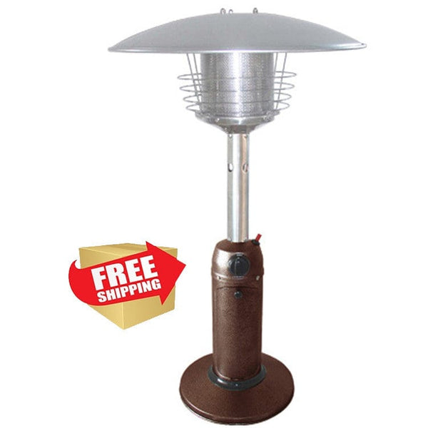 Hammered Bronze and Stainless Steel Tabletop Patio Heater - Outdoor Art Pros
