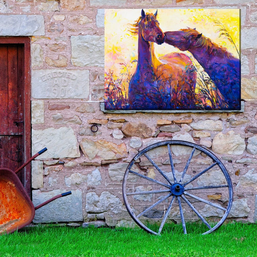 Horse Whispers Outdoor Canvas Art - Outdoor Art Pros