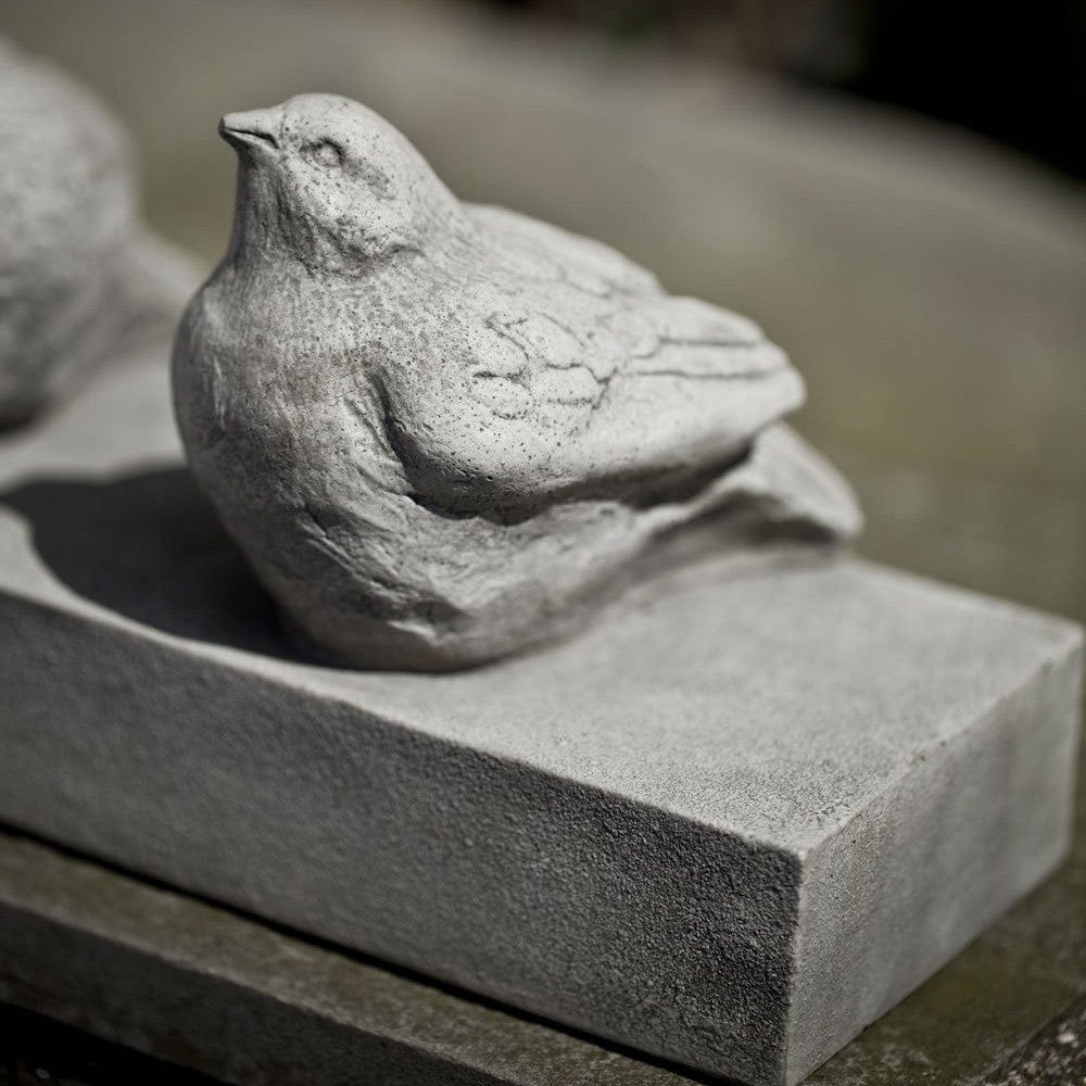 Happy Hour Cast Stone Bird Garden Statue