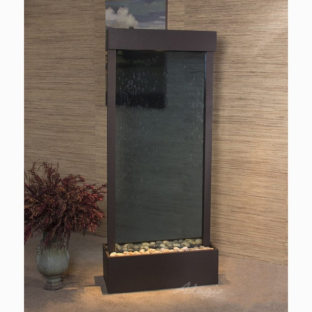 HarmonyRiver_CenteredInBase_-BlueGlass-AntiqueBronze-White - Outdoor Art Pros