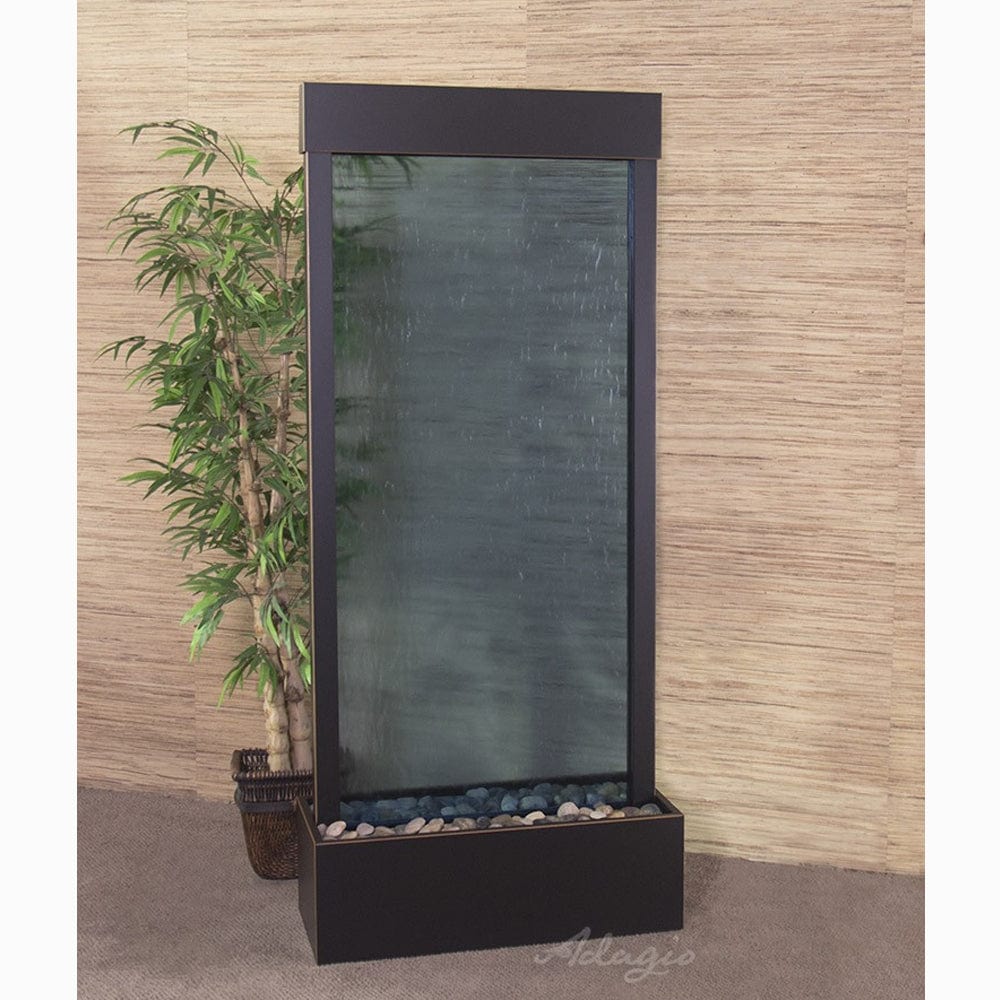 HarmonyRiver_CenteredInBase_-BlueGlass-BlackenedCopper-White - Outdoor Art Pros