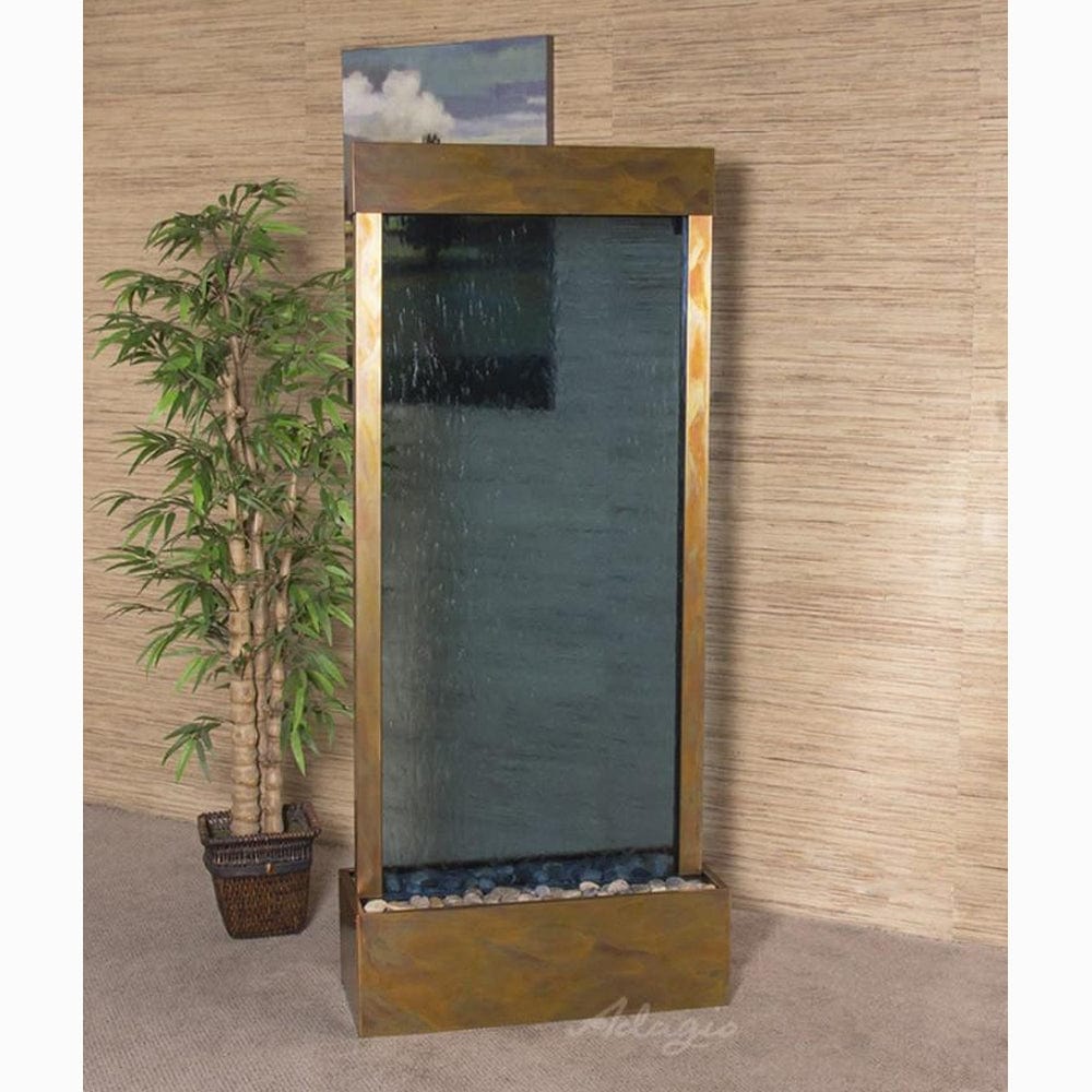 HarmonyRiver_CenteredInBase_-BlueGlass-RusticCopper-White - Outdoor Art Pros