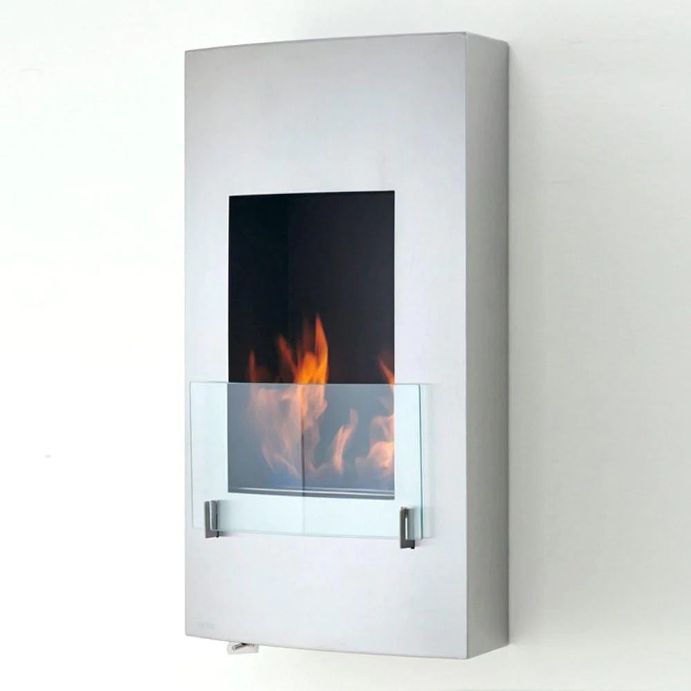 Eco-Feu Hollywood Wall Mounted Stainless Steel Biofuel Fireplace - Outdoor Art Pros