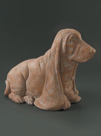 Hound Dog Cast Stone Garden Statue - Statuary - Outdoor Art Pros