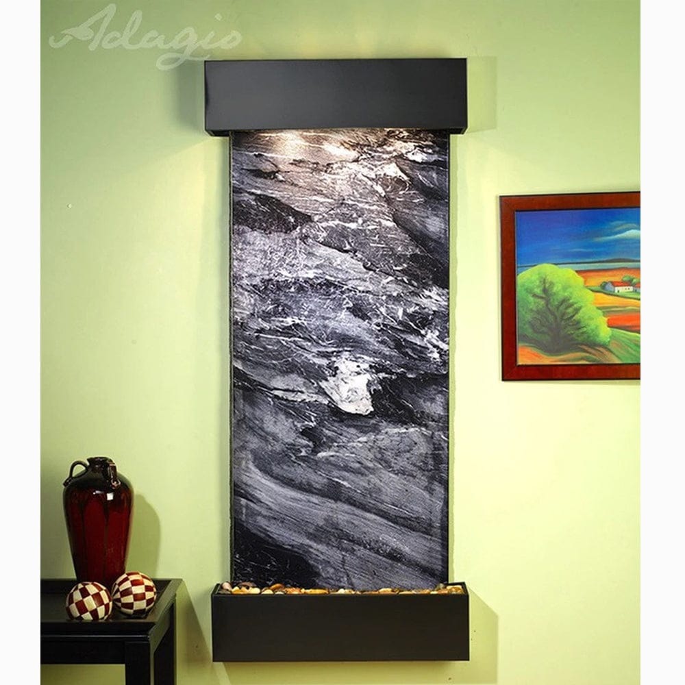 Inspiration_Falls_Black_Spider_Marble_with_Blackened_Copper_Trim_and_Square_Corners - Outdoor Art Pros