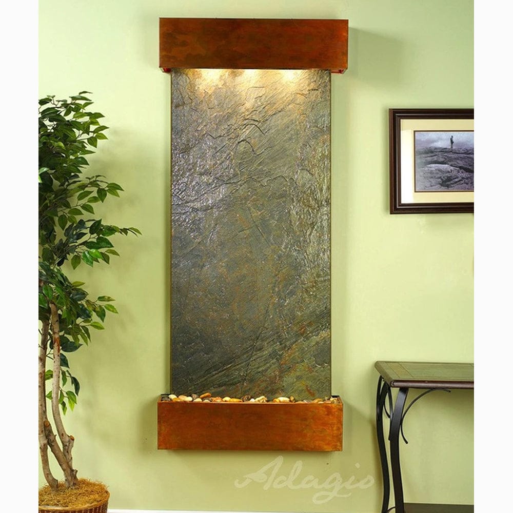 Inspiration_Falls_Green_Featherstone_with_Rustic_Copper_Trim_and_Square_Corners - Outdoor Art Pros