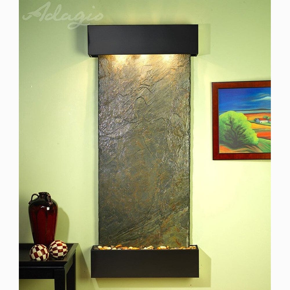 Inspiration_Falls_Green_Slate_with_Blackened_Copper_Trim_and_Square_Corners _ Outdoor Art Pros