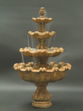 Italian 4-Tier Outdoor Fountain - Tall - Fountains - Outdoor Art Pros