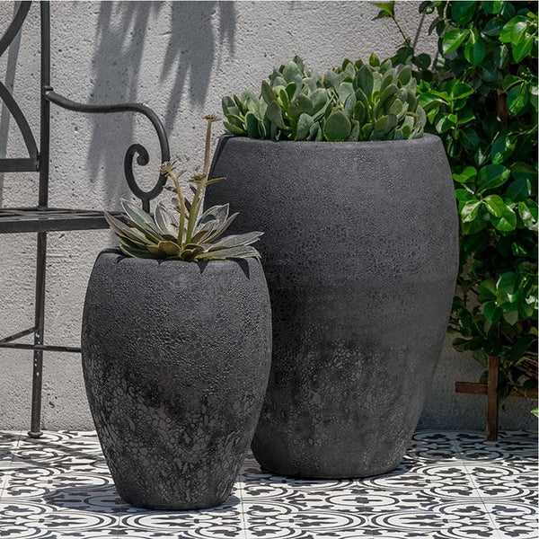 Jardim Planter Set of 2 in Volcanic Coral  - Outdoor Art Pros