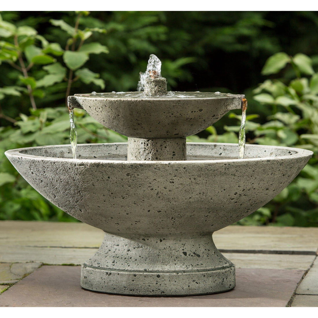 Jensen Oval Cast Stone Fountain Tiered Garden Fountain