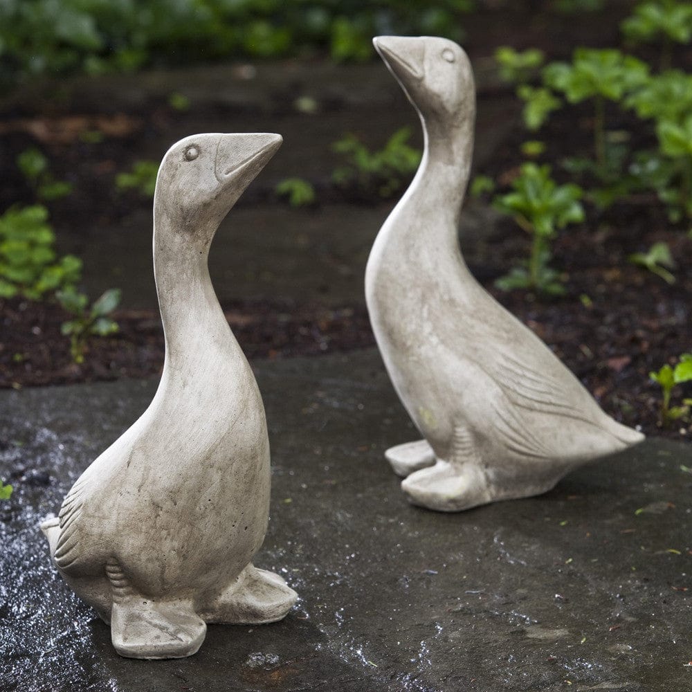 Kate's Goose Cast Stone Garden Statue - Outdoor Art Pros