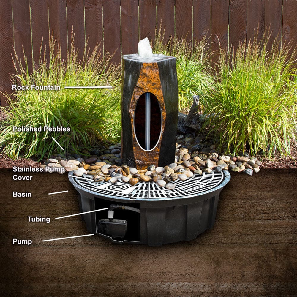 Keki Stone Outdoor Fountain - Outdoor Art Pros