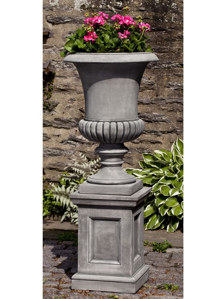 Kent Urn Garden Planter on Barnett Pedestal - Outdoor Art Pros