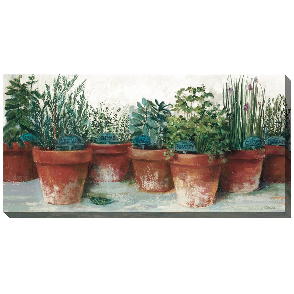 Kitchen Herbs Outdoor Canvas Art - Outdoor Art Pros