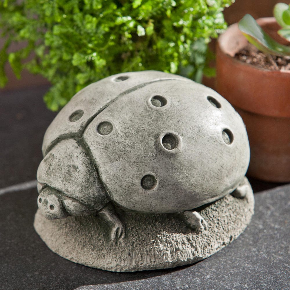 Ladybug Cast Stone Garden Statue - Outdoor Art Pros