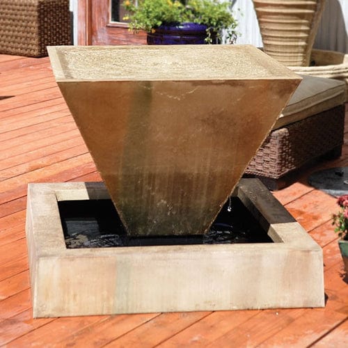 Large Oblique Outdoor Fountain - Outdoor Art Pros