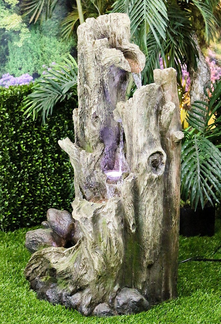 Large Tree Trunk Fountain - Outdoor Art Pros