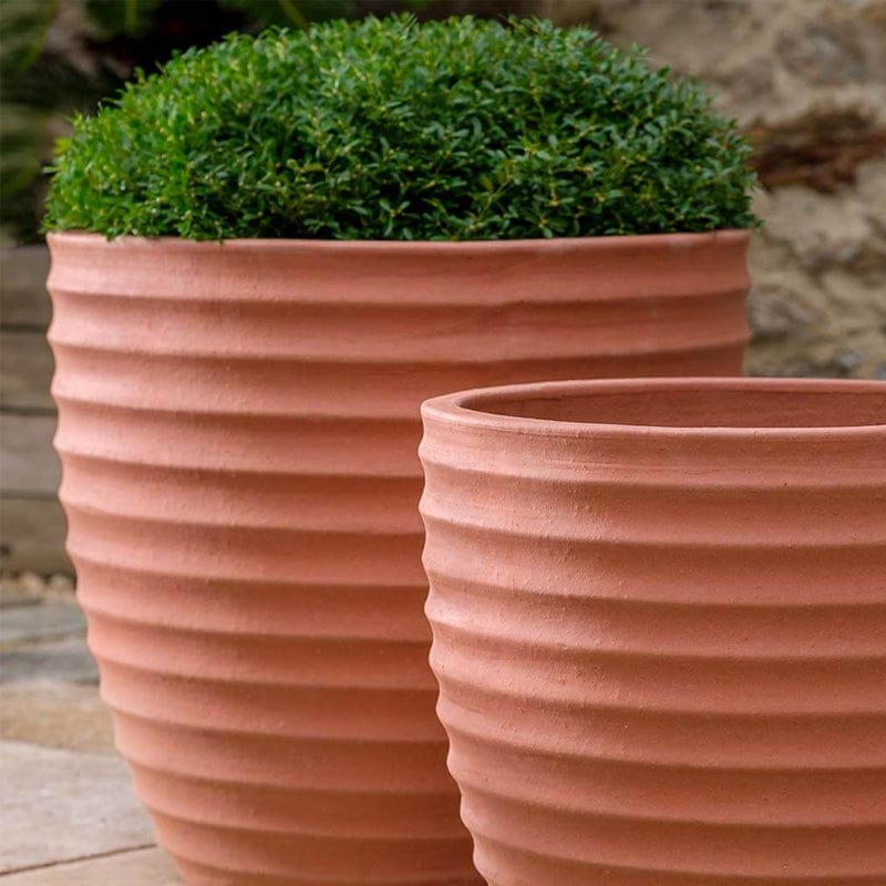 Linea Planter Set of 3 in Terra Rosa - Outdoor Art Pros