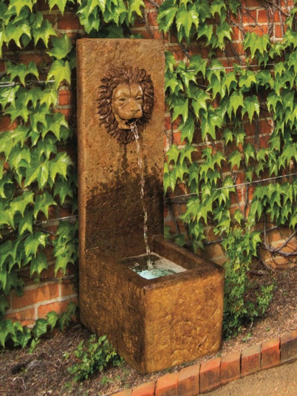 Lion Single Spout Fountain - Outdoor Art Pros