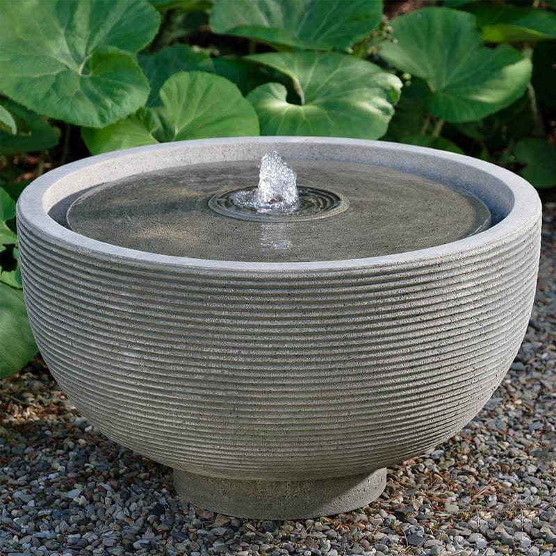 Longitude Round Ribbed Garden Fountain - Outdoor Art Pros