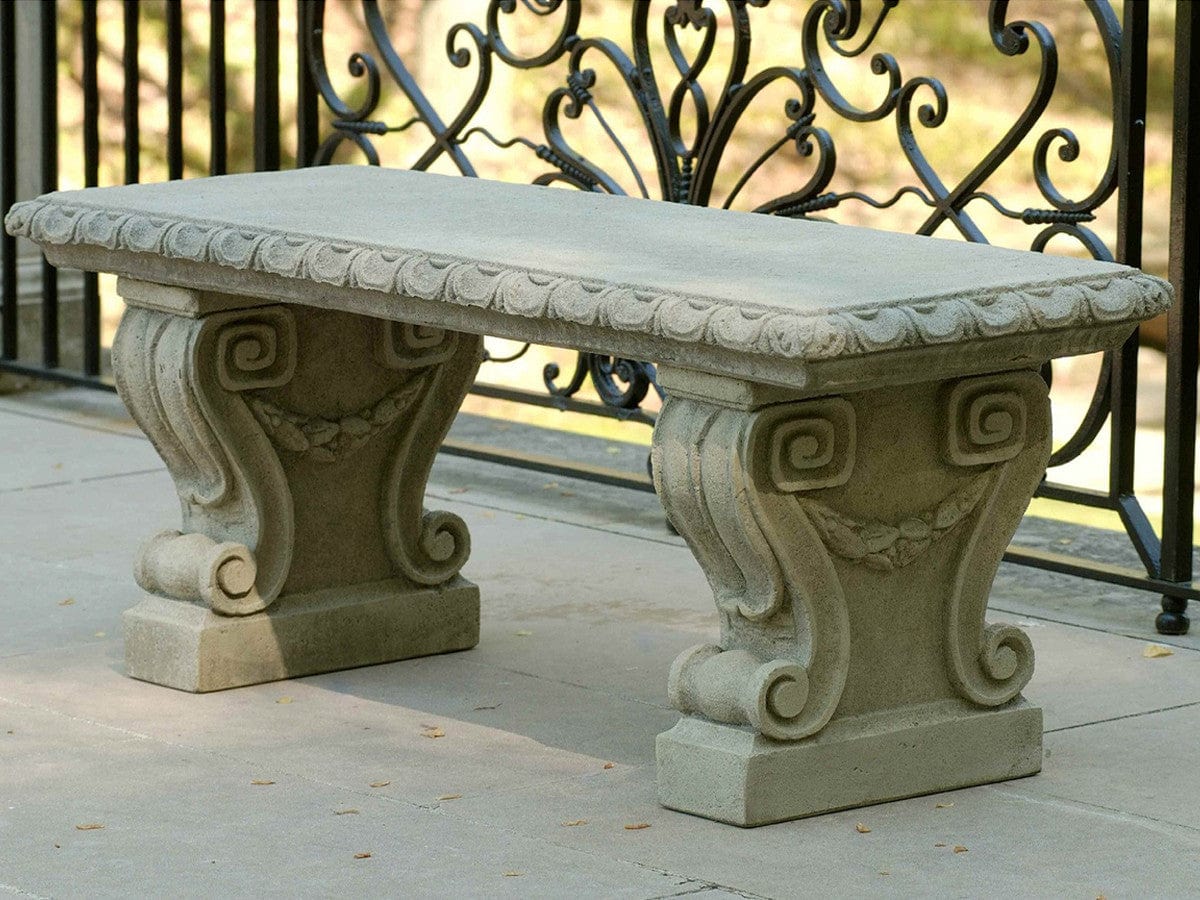 Longwood Main Fountain Garden Bench - Outdoor Art Pros