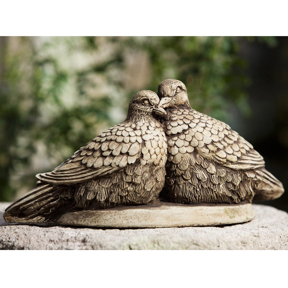 Lovebirds Cast Stone Garden Statue - Outdoor Art Pros