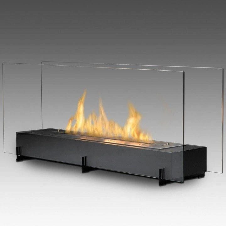 Eco-Feu Vision II Biofuel Fireplace in Matte Black - Outdoor Art Pros