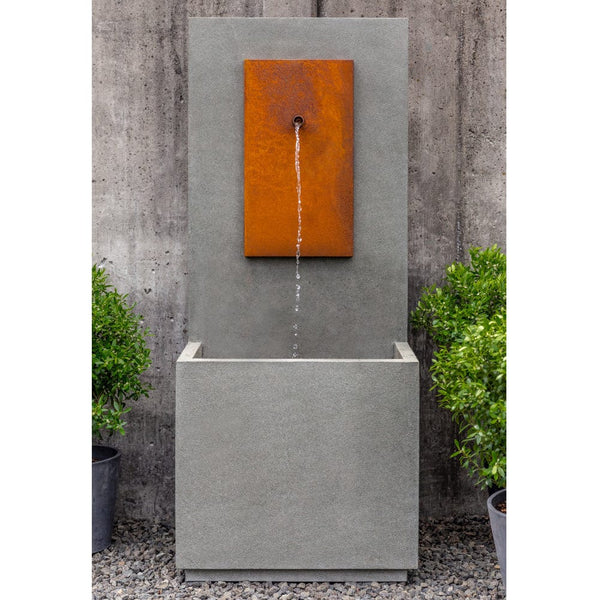 MC1 Wall Outdoor Fountain - Corten Steel - Outdoor Art Pros