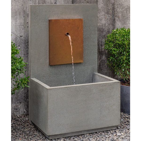 MC2 Wall Outdoor Fountain - Corten Steel - Outdoor Art Pros