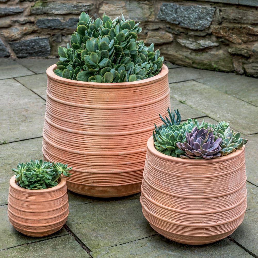 Madera Planter Set of 3 in Terra Cotta - Outdoor Art Pros