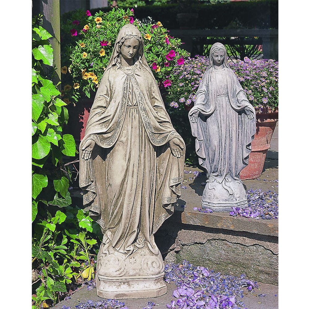 Madonna Garden Statue-Medium with Smaller Version - Outdoor Art Pros