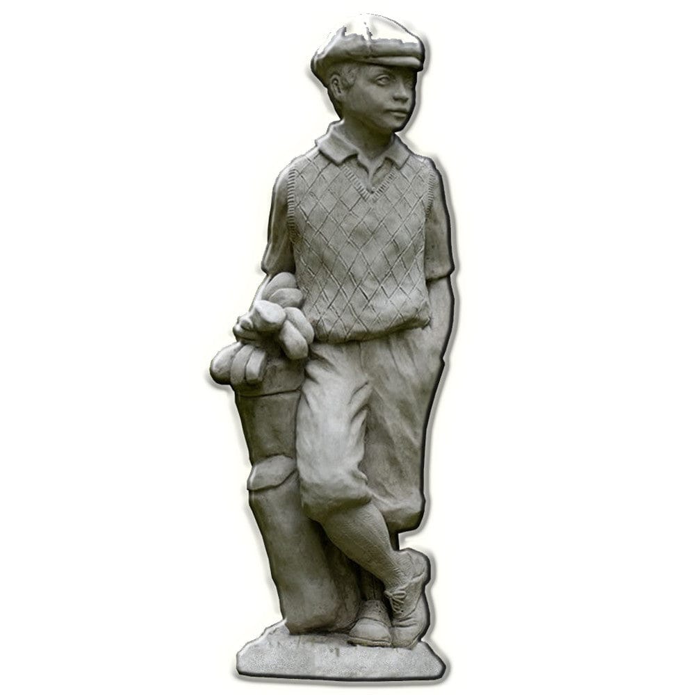 Male Golfer Cast Stone Garden Statue - Outdoor Art Pros