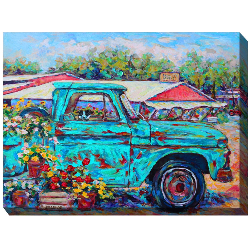 Market Day Outdoor Canvas Art - Outdoor Art Pros