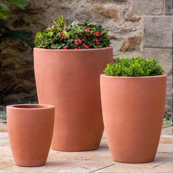 Marta Planter Set of 3 in Terra Rosa - Outdoor Art Pros