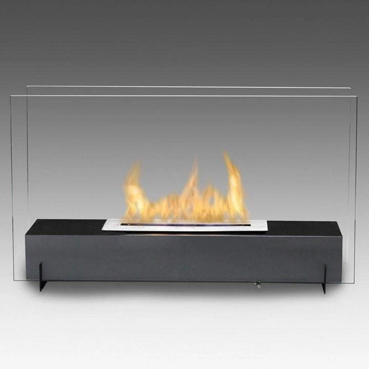 Eco-Feu Vision I Biofuel Fireplace in Matte Black - Outdoor Art Pros