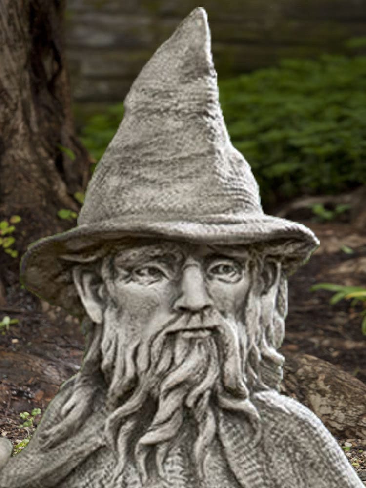 Merlin Cast Stone Garden Statue - Outdoor Art Pros