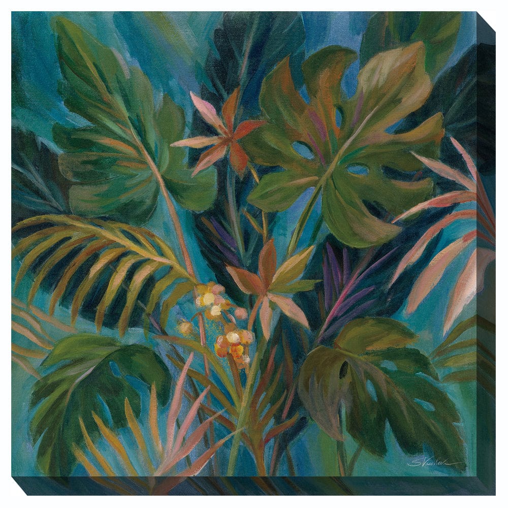 Midnight Tropics Outdoor Canvas Art - Outdoor Art Pros