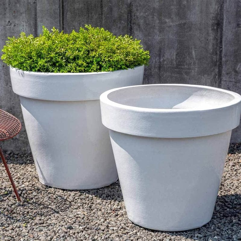 Midtown Planter Set of 2 in White - Outdoor Art Pros