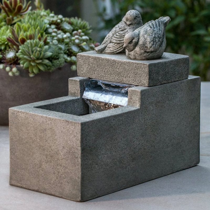 Mini Element With Birds Garden Fountain - Outdoor Art Pros