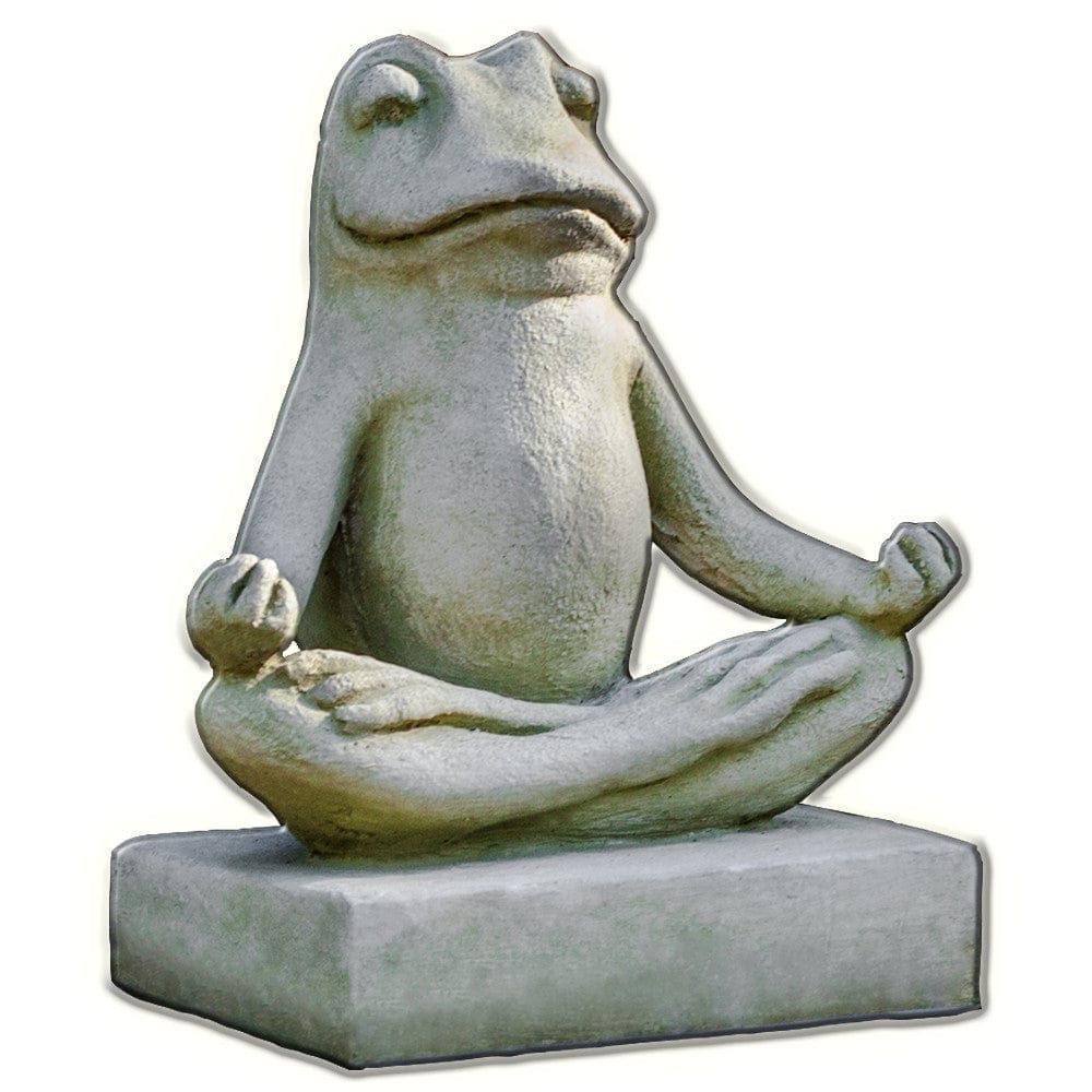 Mini Zen Frog Cast Stone Garden Statue - Outdoor Art Pros