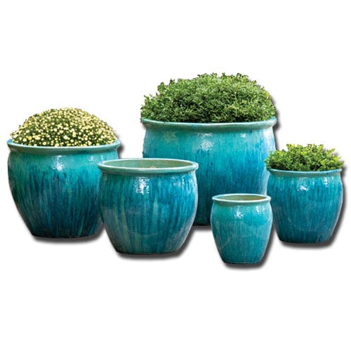 Mirador Glazed Terra Cotta Planter Set of 5 in Antigua Finish