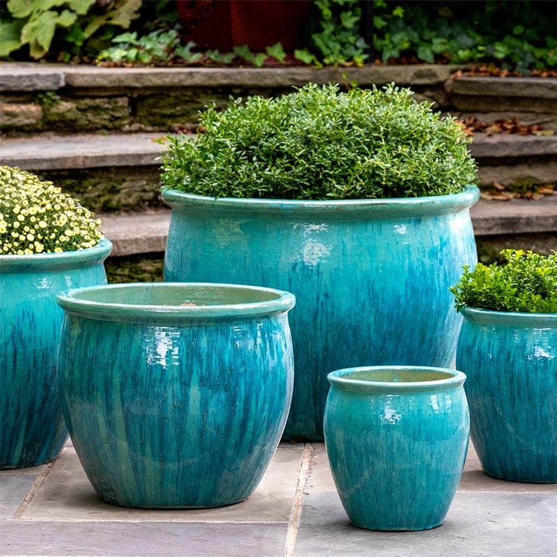 Mirador Glazed Terra Cotta Planter Set of 5 in Antigua Finish