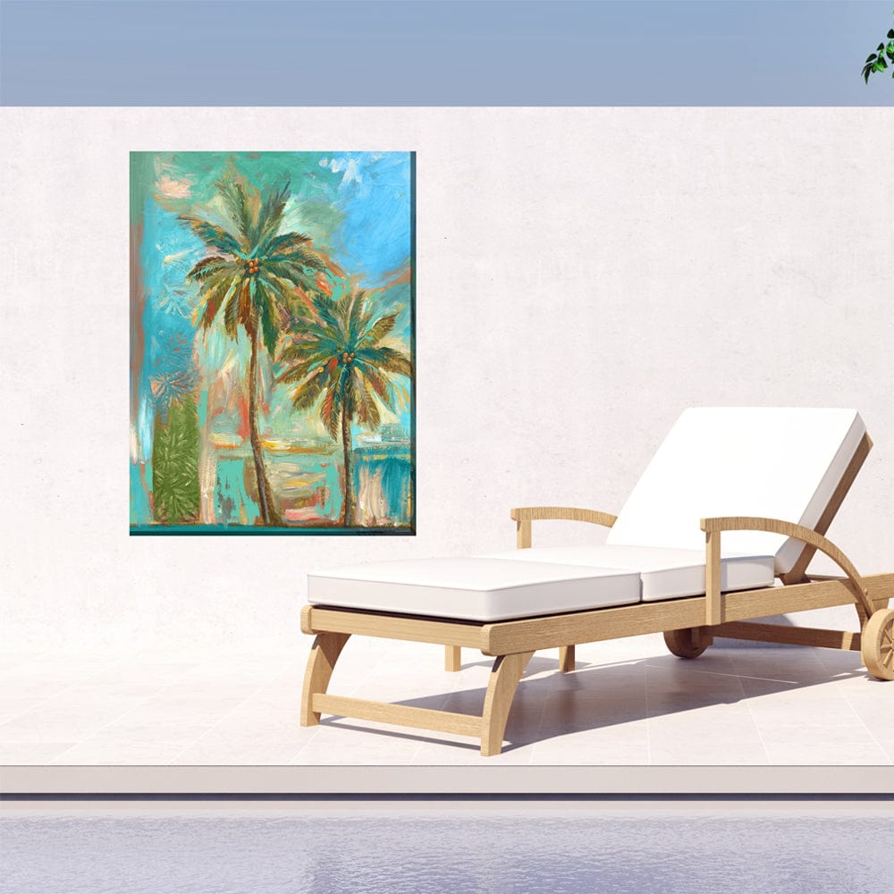 Modern Palms #1 Outdoor Canvas Art - Outdoor Art Pros