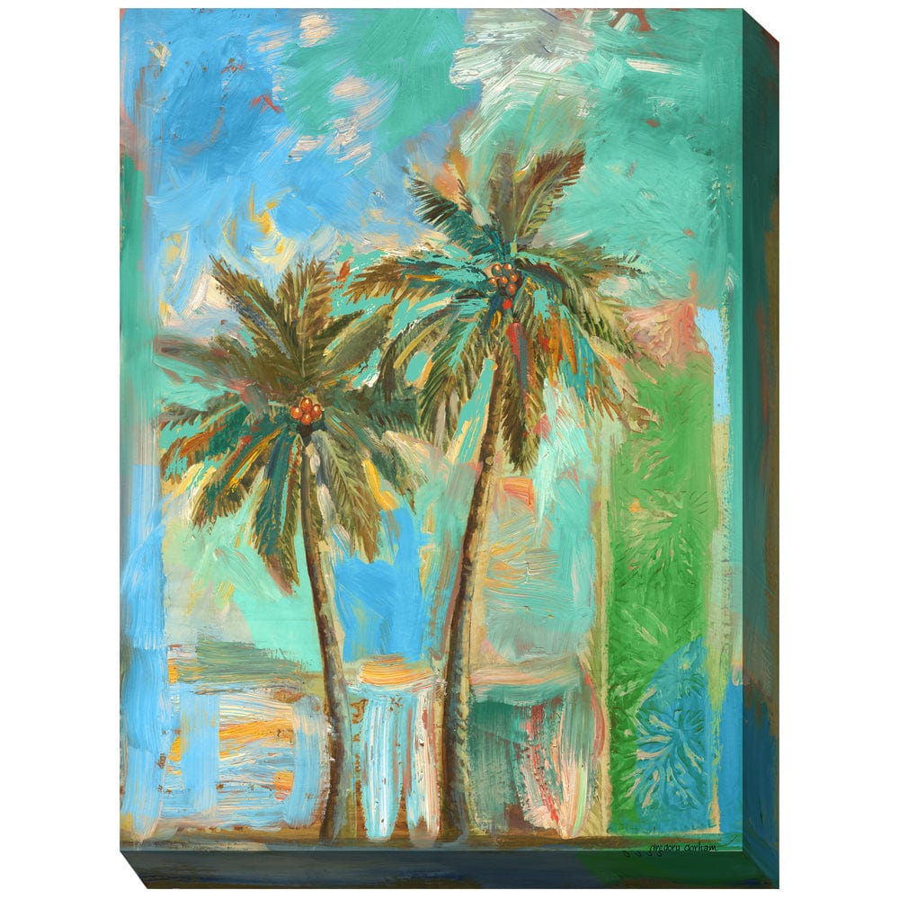 Modern Palms #2 Outdoor Canvas Art - Outdoor Art Pros