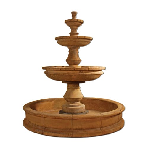 Montefalco Three Tier Pond Fountain - Outdoor Art Pros