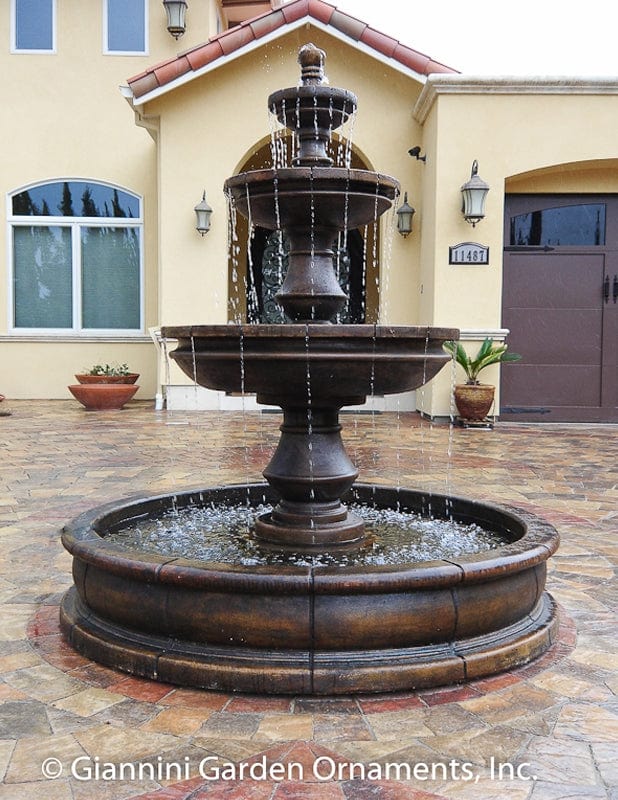 Montefalco Three Tier Pond Fountain - Outdoor Art Pros