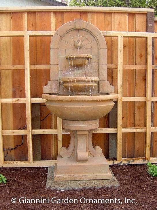 Montefalco Wall Fountain with Concrete Water Spout - Outdoor Art Pros