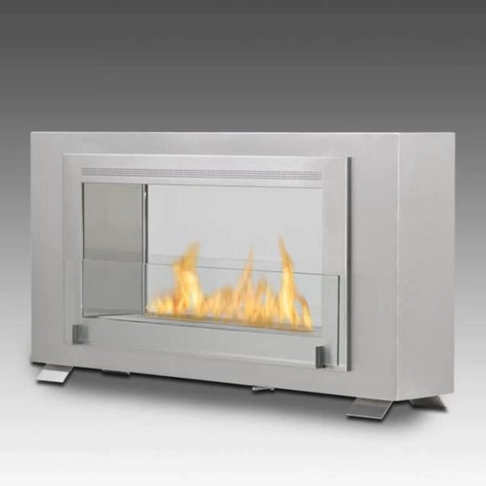 Eco-Feu Montreal 2-Sided Biofuel Fireplace All Stainless Steel - Outdoor Art Pros