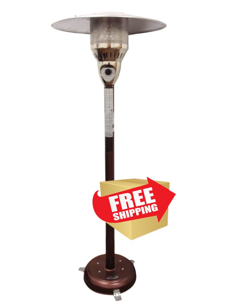 85" Natural Gas Outdoor Patio Heater in Hammered Bronze - Outdoor Art Pros